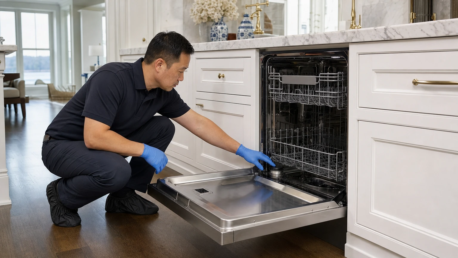 Panel-ready dishwasher diagnostic visit in Cohasset